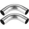 2 Peças Tubo Curvo Cotovelo, 1,25" DE 4" Perna 90 Graus DIY Tubo de Escape Intercooler Tubo de Admissão de Ar Universal para Carro Caminhão Automotivo Durável 304