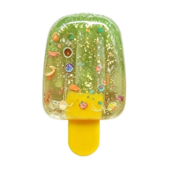 xiaobudian Glitter Ice Stick Squeeze Toy, Stress Relief Simulation Cream Sensory Slow Rising Lolly Fidget Toy for Kids Adults