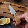 Acacia Wood Cheese Board Set with Stainless Steel Knives and Forks - Ideal for Snacks and Cutlery.