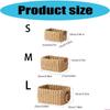 Multipurpose Handwoven Paper Fiber Basket Stylish Storage Bin For Living Room Bedroom Kitchen Supplies