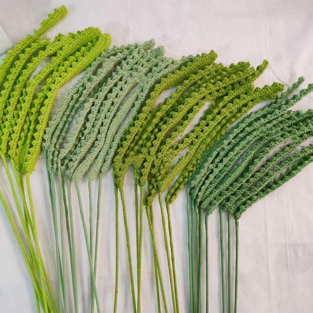 Homemade Crochet Artificial Flowers Cute Woven Plants Branch Wedding Party Decor