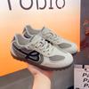 Korean version 2025 summer lightweight retro Forrest Gump board shoes women's sand gray mesh breathable casual sports training shoes