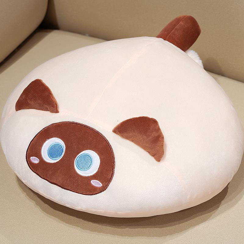 Internet Celebrity Cat Plush Non-Slip Seat Cushion - Soft Biscuit Design for Home & Office Chair