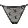 Calvin Klein Letter Jacquard Comfortable Mesh Semi-Transparent Triangle Underwear Women Underwear Black 000QF6793E-UB1