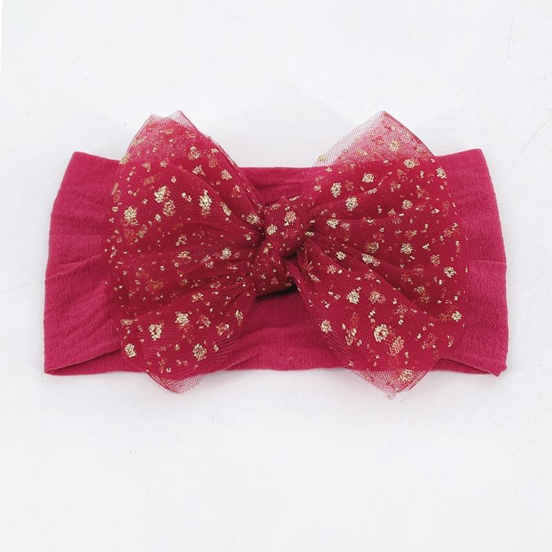 Baby hair accessories plain soft nylon bow headband children's headscarf jewelry children's hair accessories