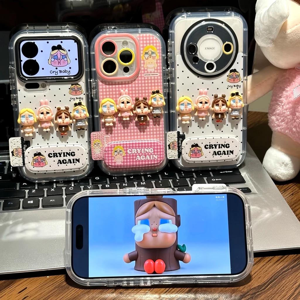 Cute DIY crying baby applies to Apple 17 mobile phone iphone16promax Huawei mate70 glory protective case