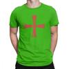 Herren T-Shirt Distressed Kreuzritter Templerorden Kreuz T-Shirts Premium Baumwolle T-Shirt Rundhals T-Shirt Kurzarm Kleidung Übergröße