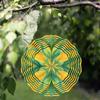 10 Inch Metal Wind Spinner with 360 Degree Hook Vibrant Leaf Design for Garden Balcony Outdoor Decor All Season Hanging Ornament