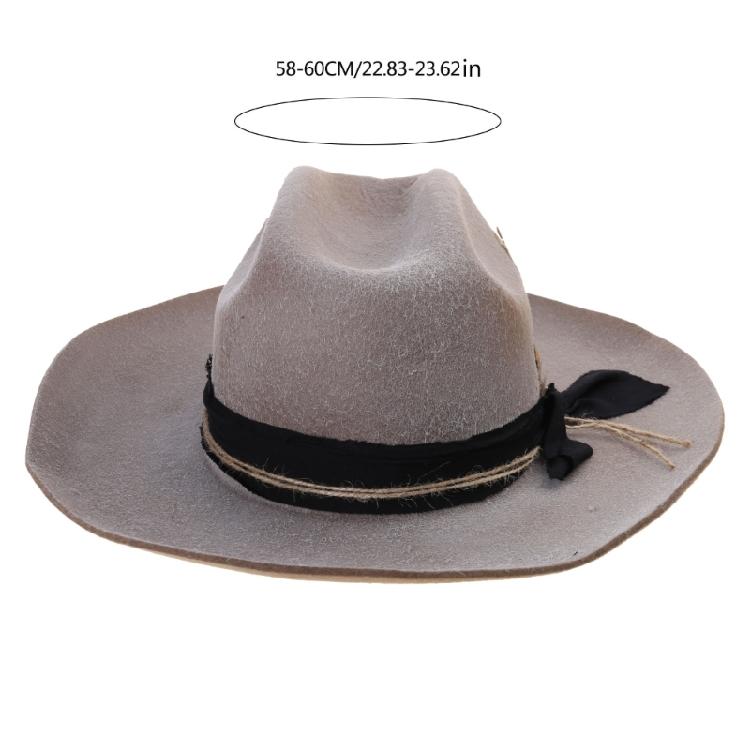 Vintage Cowboy Hat Music Festival Party Hat Masquerade Accessories Fedora Cap