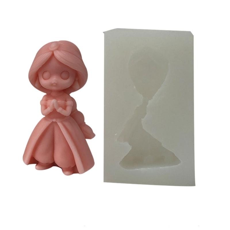 Candle Moulds Resin Candle Making Tools Clay Mould Crafts Moulds Girl Shaped Silicone Material for DIY Hand-Making Lover 1