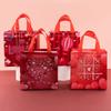 Bolsa Sto, Para Amantes Celebración del Día de San Valentín Bolsas de Tote de Regalo, Patrón de Corazón, Empaque Dulces Regalos, No Tejido Reutilizable, 12/30