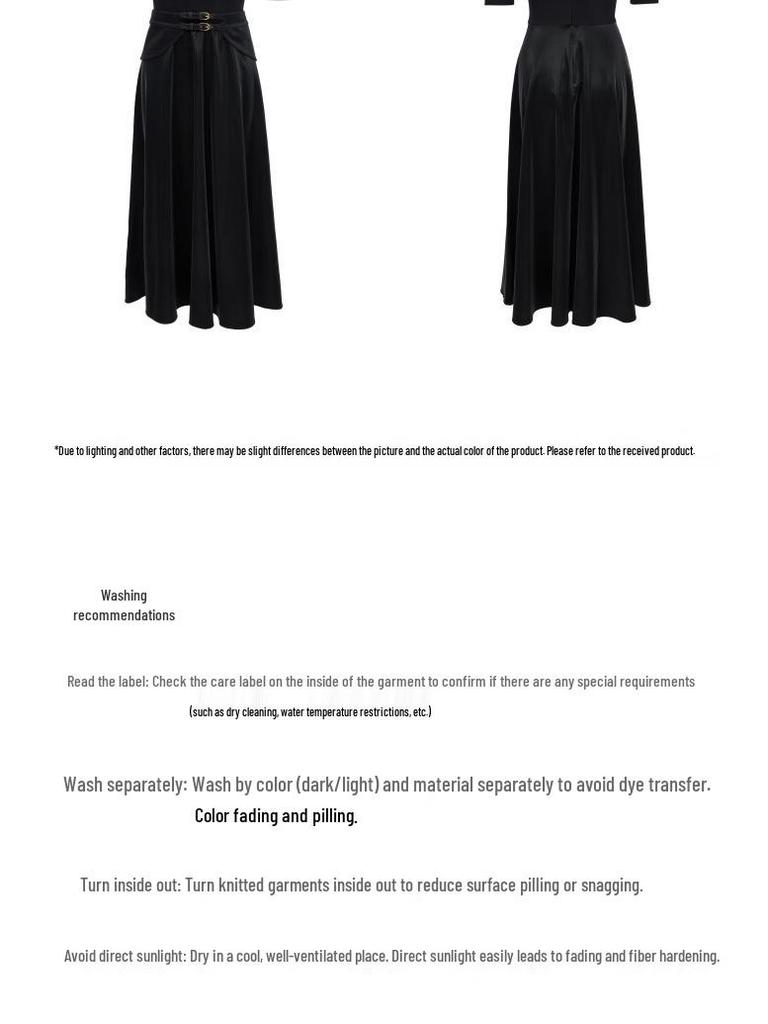 VEROMODA 2025 Fall A-Line Midi Dress with Detachable Waist Belt & Five-Quarter Sleeves