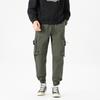 Men's New Retro Functional Wind Tied Feet Casual Trendy Brand Multi-pocket Overalls for