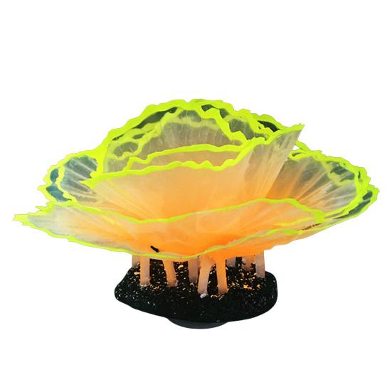 Ландшафтный дизайн аквариума Коралл Искусственный коралл Декор для аквариума Реалистичное украшение из коралла Дизайн с присоской на дне Украшение для аквариума оранжевый