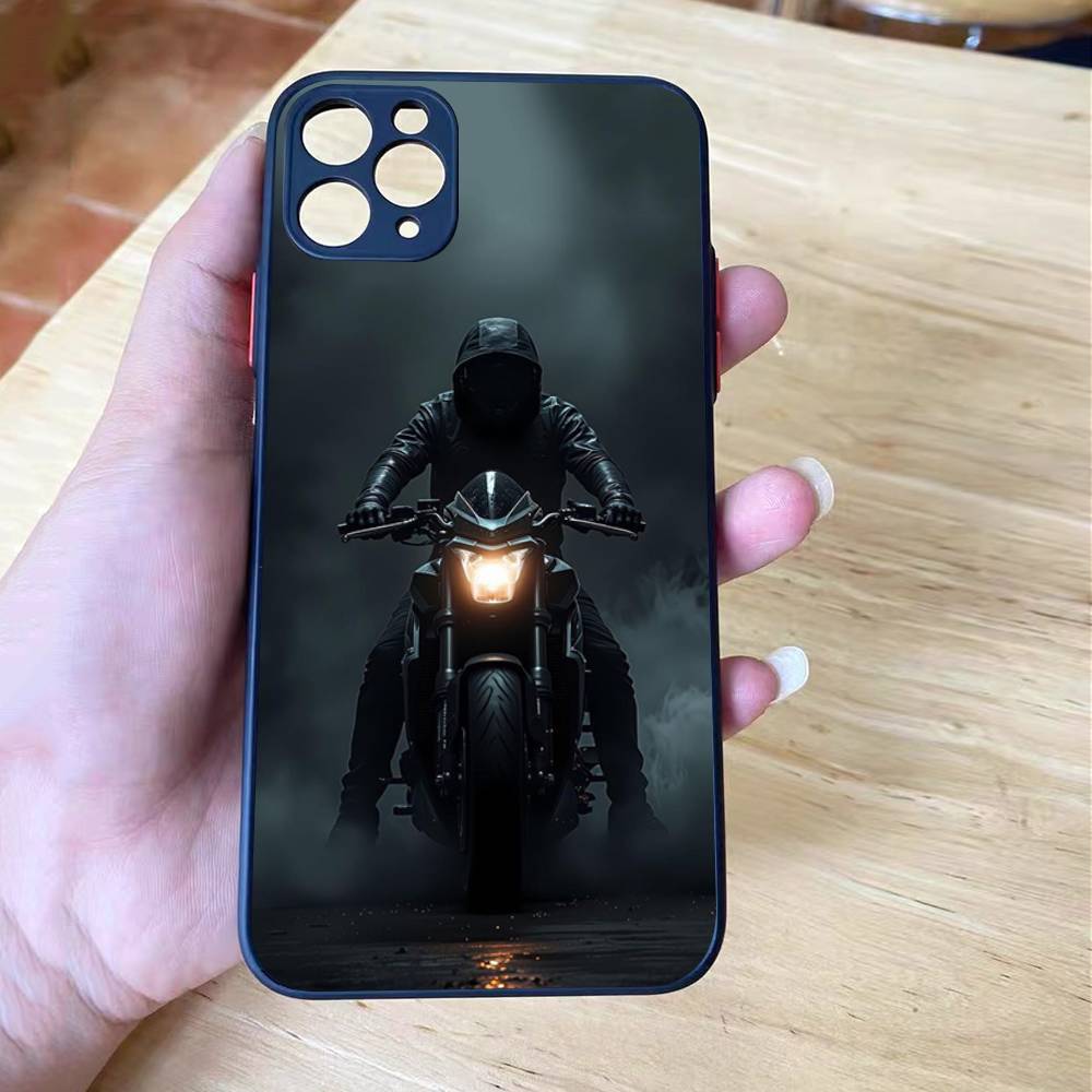 Moto Cross Motorcycle Sports Matte Cover For iPhone 16 15 14 11 12 13 Mini Pro Max X XS MAX Phone Case shockproof