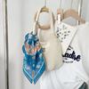Foreign Style Versatile 58 Cotton And Linen Small Square Scarf Silk Scarf Women'S Spring And Summer Headband Scarf Decoration