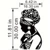1pc African Woman Metal Wall Art Queen Hanging Black Decor Halloween Christmas New Year Gift