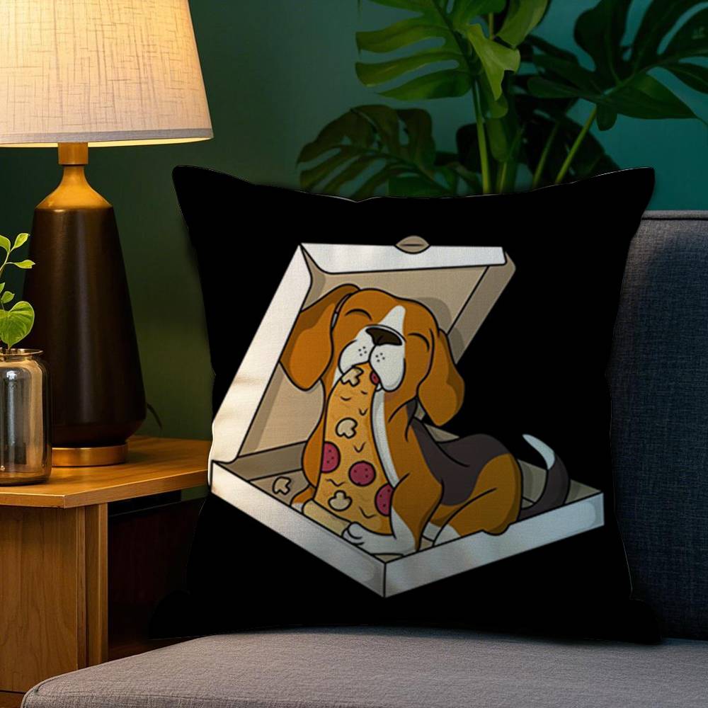 

Love My Beagle Dogs Pillow Case Sofa Living Room Bedroom Doublesided Printing Square Cushion Nap Time Cushion Cover 30x30cm