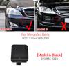 Car Front Bumper Tow Hook Cover Cap Accessory Black For Mercedes Benz S Class W221 2005-2013 S300 S320 S350 S400 S500 S600