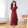 Kebeier Mother-of-the-Bride Elegant Chiffon V-Neck Dress