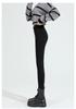 Tall Women's High-Waisted Plus Velvet Skinny Black Pants - Autumn/Winter 2025