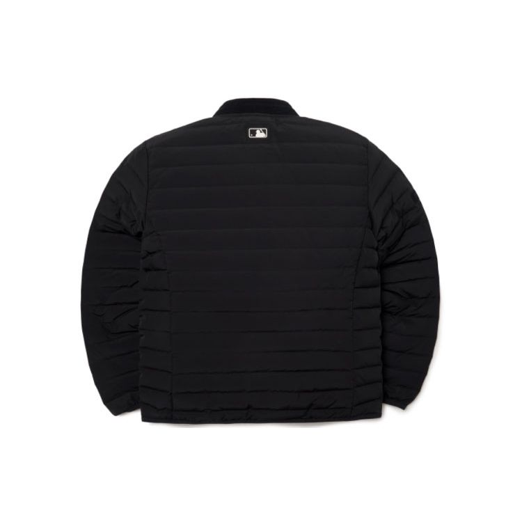 MLB Lightweight Solid Color Baseball Collar Quilted Gray Goose Down Jacket Unisex Jacket Black 3ADJL0216-50BKS