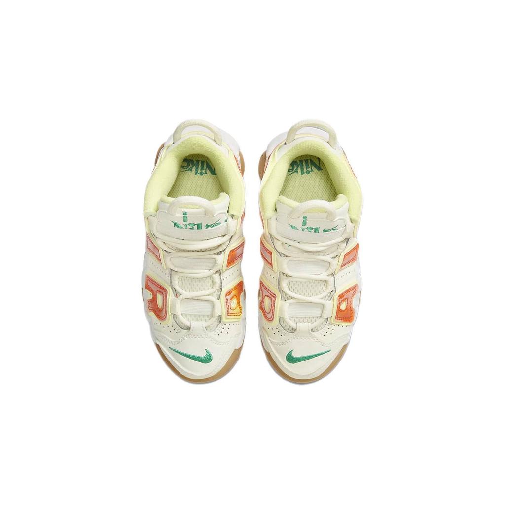 Nike Air More Uptempo PS Vše, co potřebujete Dětské tenisky Krémová Plachetnicová Stadionově zelená FB7704-100
