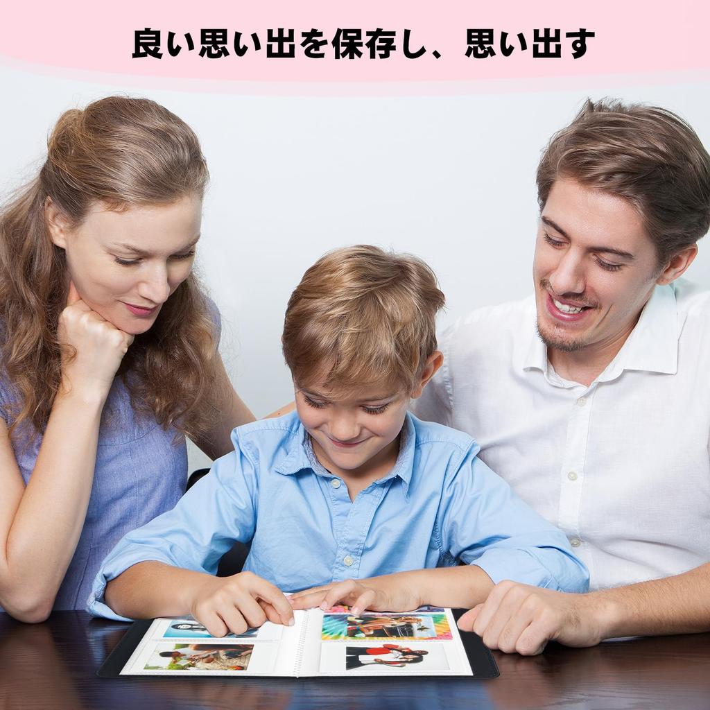 Easy Hood DIY Album for Fujifilm INSTAX MINI Instant Cameras, Black Felt, Holds 96 Photos, Includes Colored Star Stickers