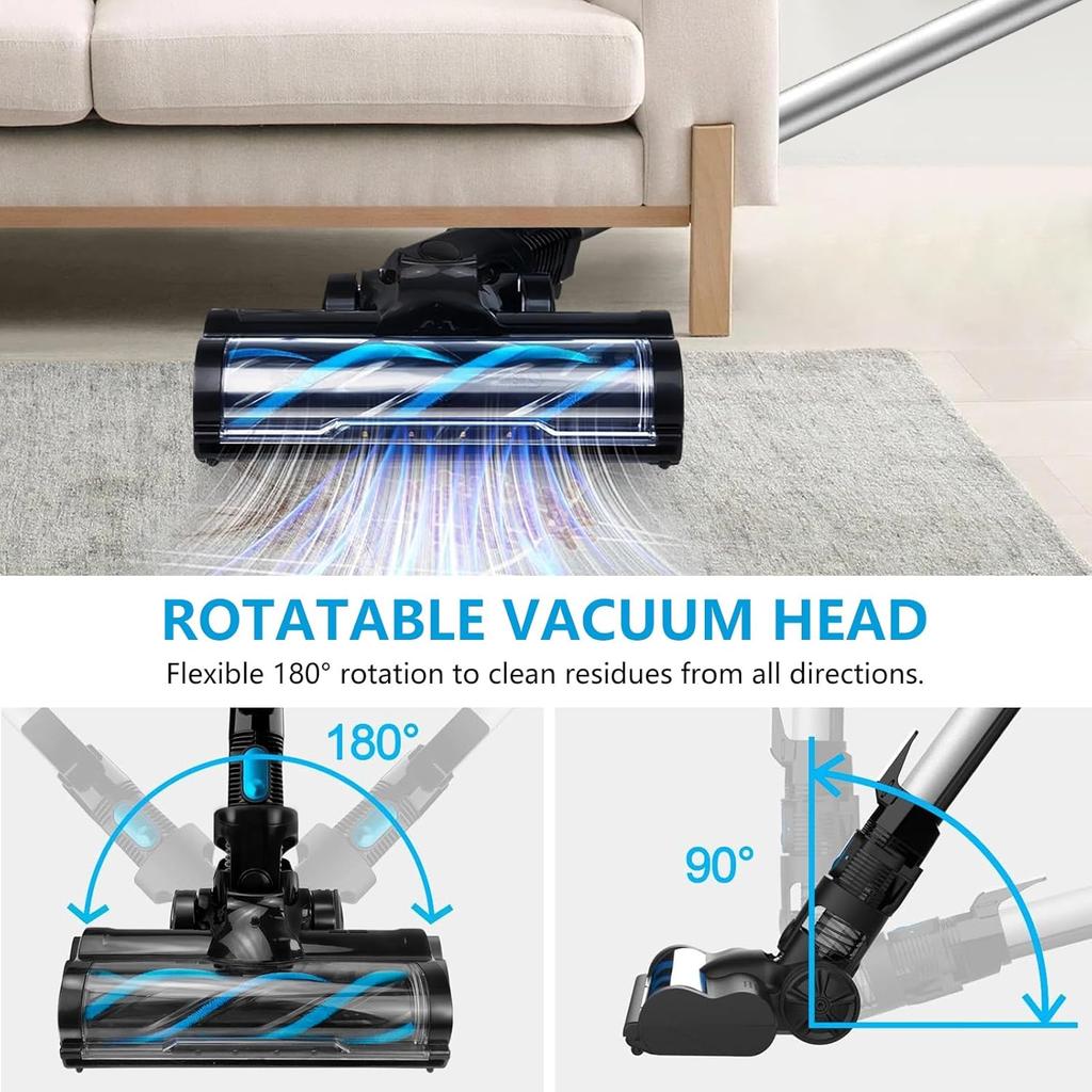 Vacuum Replacement Parts Carpet Brush Assembly with Roller Brush for INSE N5/ N3/ N6/N6S Cordless Vacuum Cleaner, Brush Head Replacement Accessories