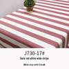Plaid Cotton Linen Tablecloth and Cushion Fabric Set