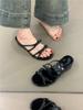 Wedge heel gentle bow slippers summer new temperament elegant purple with skirt sandals