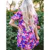 Summer New Holiday Puff Sleeve Dress Women 2025 Fashion Fashion Florals Print Knee-Length Skirt Women