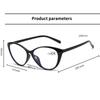 Oversized Cat Eye Reading Glasses for Women Men Ultralight Leopard Color Blocked Anti Blue Light Presbyopia Diopters Glasses