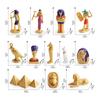 12 Pieces Ancient Egypt Toys Egyptian Statues Figure Interactive Pyramid Mummy for