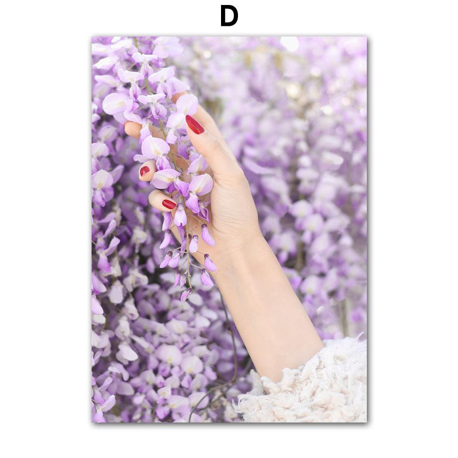 Wall Art Canvas Painting Dreamy Purple Paris City Towel Vintage Car Flower Living Room Decoration Posters Prints Wall Pictures