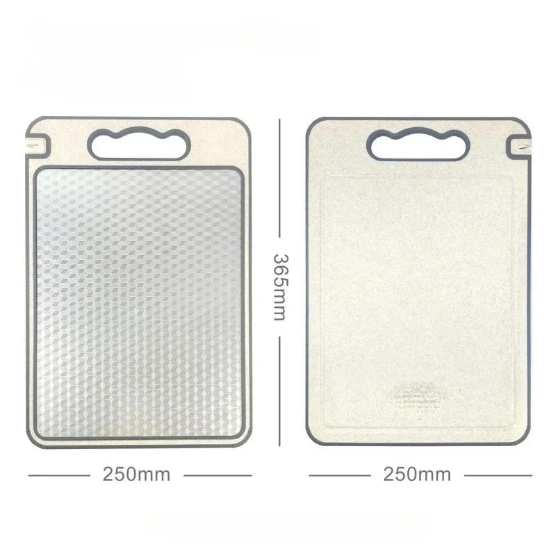 Hot Stainless Steel Cutting Board Double Sided Chopping Board for Kitchen Scratch Resistant Anti-Slip Silicone Edges