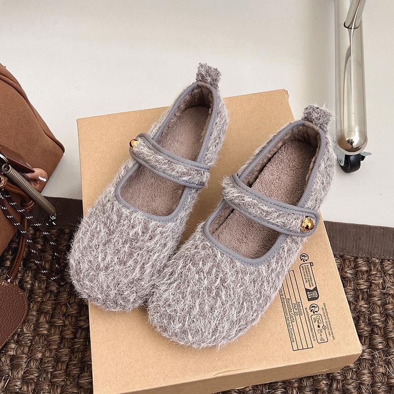 

Обработка на заказ новая женская зимняя верхняя одежда обувь Мао Мао нескользящая мягкая подошва теплая корейская версия популярные Мэри Джейн 40