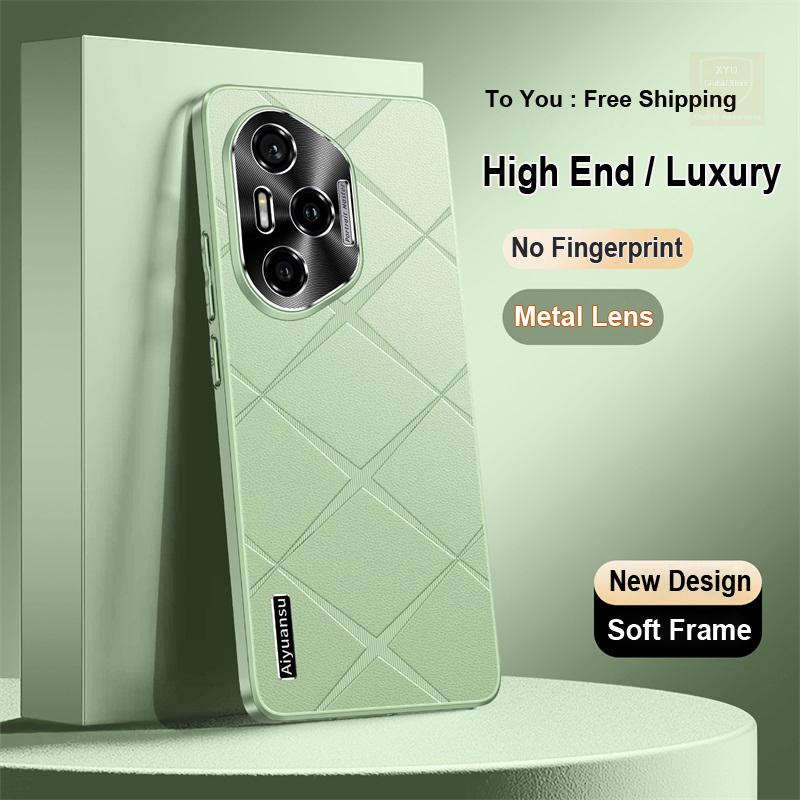 For Honor 300 Pro Case Holder Ring Cover For Honor 300 Ultra Pro Phone Case Shell 360 Bracket Stand Fashion Leather Skin Bumper