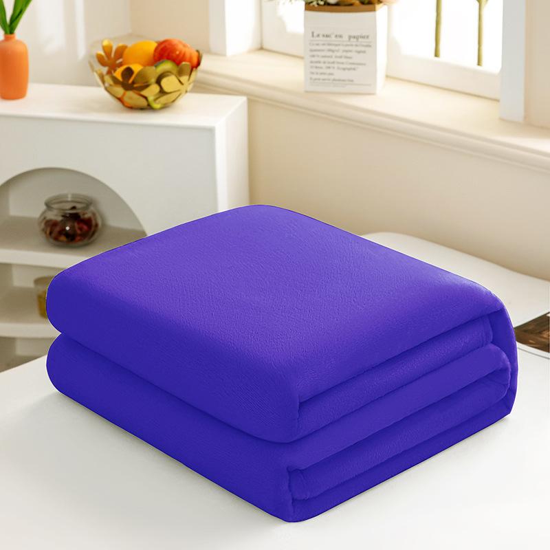 Solid-Color Flannel Blankets, Sofa Throws, Coral Fleece, Warm Bed Sheets, Nap Blankets