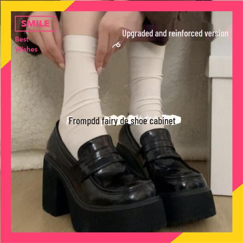 2023 Women's Retro British Mary Jane High Heel Leather Shoes