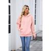 Women's  Fall Winter Solid Color Hooded Pocket Loose Long Sleeve Sweatshirt Coat, Amazon Europe America Cross-border Wholesale
