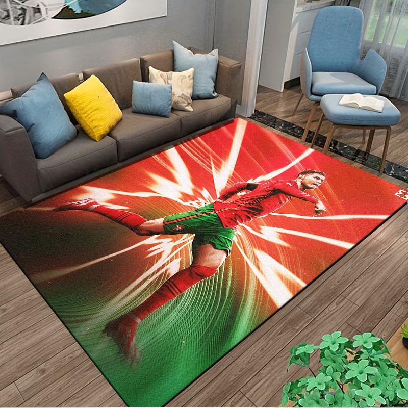 Fußballspieler-Design Fußmatte, geeignet als rutschfeste Matte für das Wohnzimmer oder Schlafzimmer Sofa