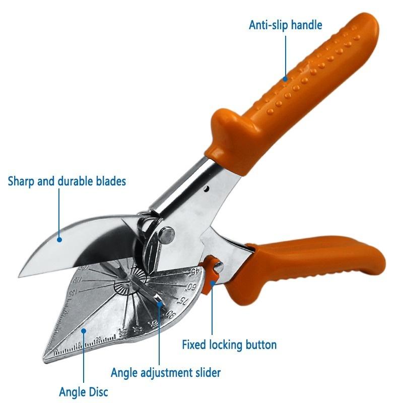 Multi Angle Mitre Siding Wire Duct Cutter 45-135 Degree PVC PE Plastic Pipe Hose Scissor Cut Housework Home Plumbing Tool