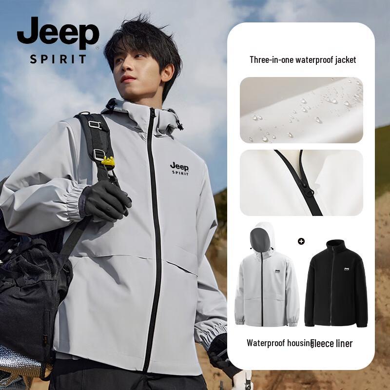 JEEP SPIRIT Herren Outdoor Windbreaker Jacken