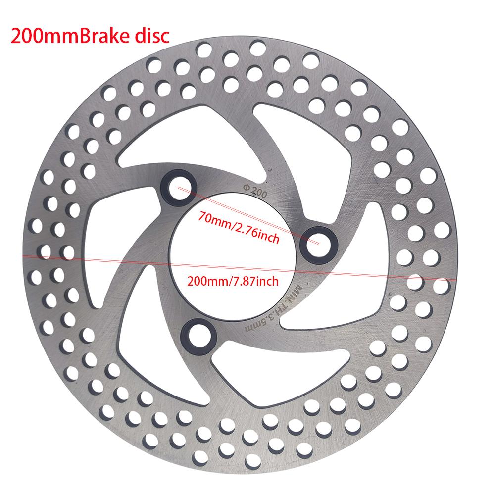 200&220mm Motorcycle Rear Drum brake disc with 70mm Hole Conversion Tightening Ring For 220mm Disc Electric Scooter E-bike Moped