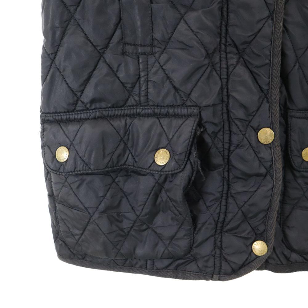 Barbour 3 Warrants Quilted jacket 8 black Filling into cotton Women Used