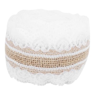 Burlap Ribbon 5.5yd DIY Diverse Styles Lace Burlap Roll for Wedding Party Gift Packaging Industrial