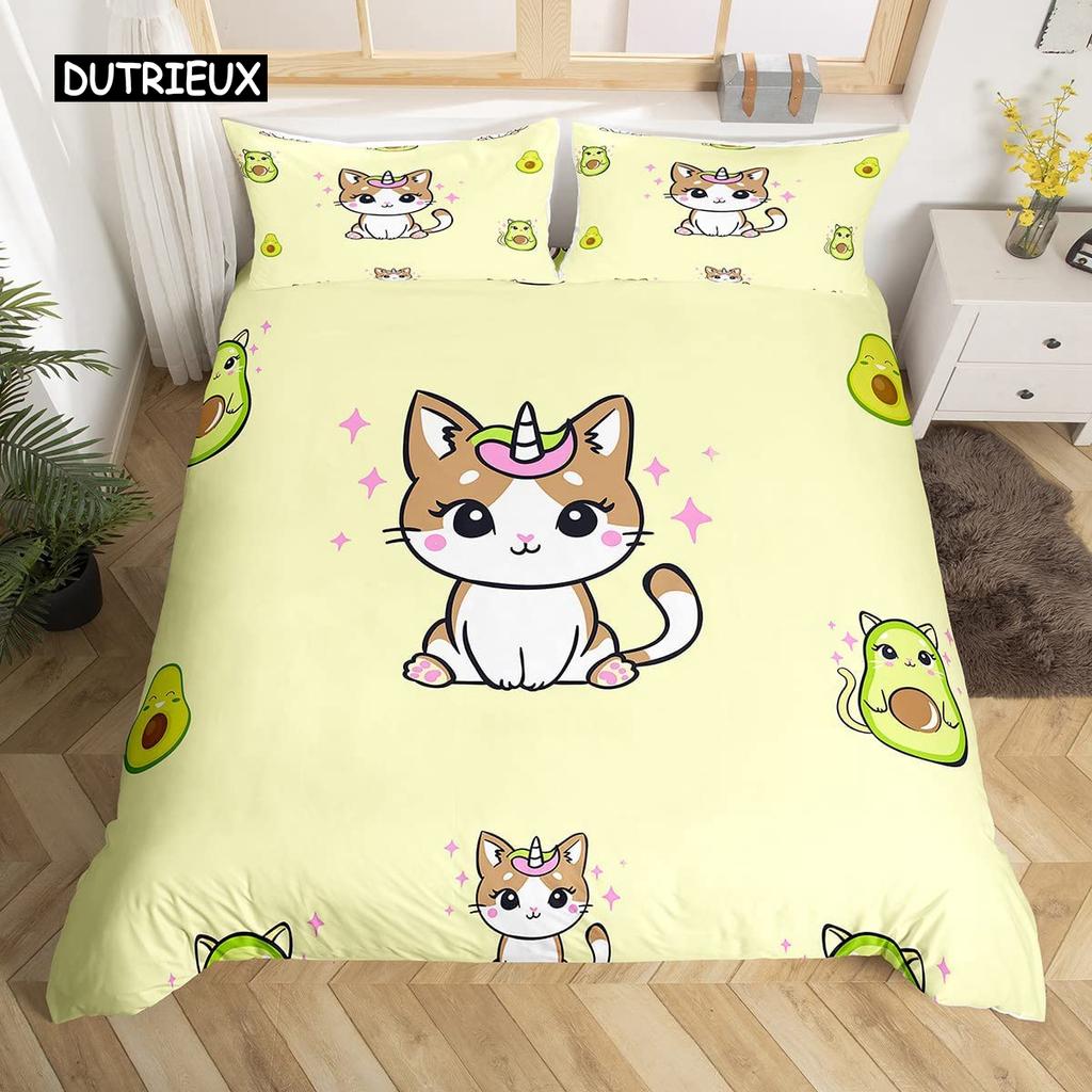 Szivárványos egyszarvú paplanhuzat Aranyos álmodozó lótakaró huzat Rajzfilm Kis egyszarvú ágyneműhuzat iker lánynak tini Kawaii ajándékok