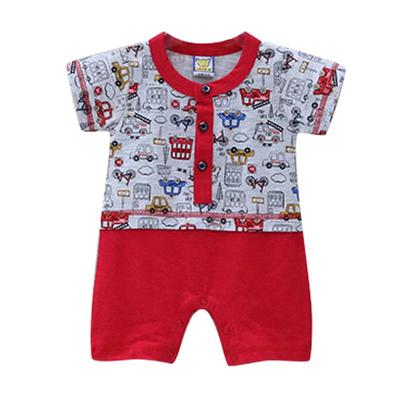 Baby Short Sleeve One Piece Boys Bodysuits Pure Cotton Newborn Clothes Girls Button Clothing Summer Thin Suits