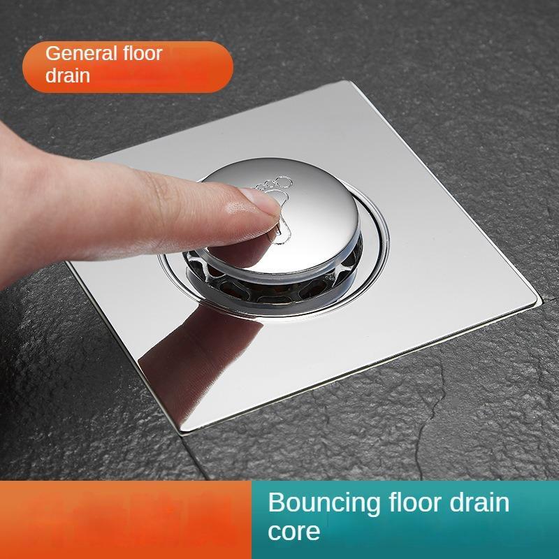 Stainless Steel Floor Drain Anti-odor Sealing Cover Press-type Foot-stepping Bouncing Core Sewer Anti-odor Universal Floor Drain